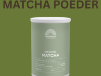 Matcha poeder biologisch van gemalen groene thee