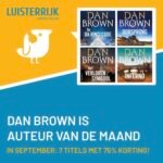 75% korting op 7 Dan Brown luisterboeken