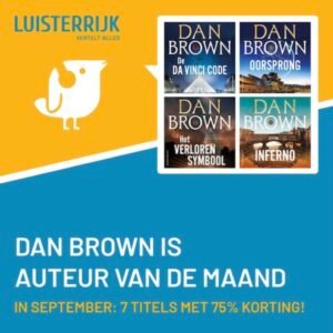 75% korting op 7 Dan Brown luisterboeken