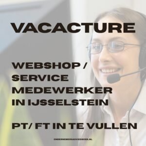 Vacature Webshop service Medewerker in IJsselstein, Utrecht. pt