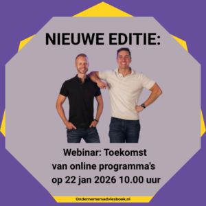 Nieuwe editie: Tonny Loorbach & Martijn van Tongeren Eigenaren Huddle Webinar Toekomst van online programma's 22 januari 2026