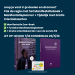 Manifestatiepakket met Manifestatieplanner en werkboek voor ondernemers met gratis intentiekaarten t/m 26 februari.
